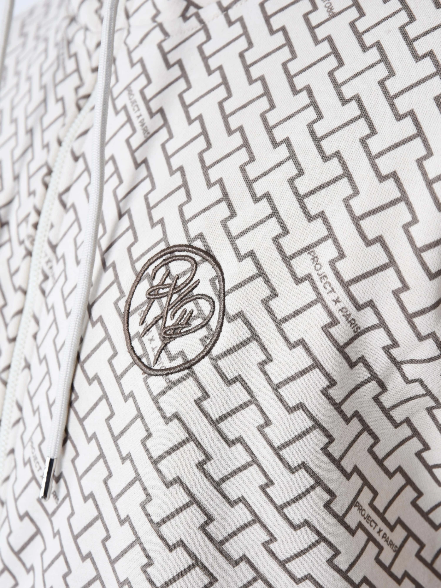 Sweat à Capuche Zippé Imprimé Monogramme