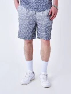 Short De Bain à Effet Degradé Bicolore Et All Over