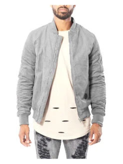 Veste Bomber Effet Daim Avec Zip