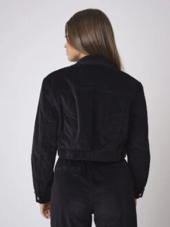 Veste Courte Style Denim En Velours Côtelé