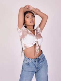 Top Tie And Dye à Fronce