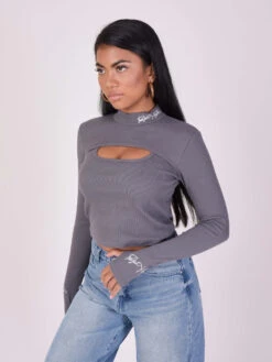 Top Manches Longues Ouverture Poitrine