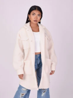 Manteau Pilou Type Fourrure