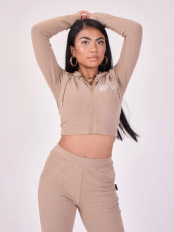 Veste à Capuche Triple Logo Côtelé