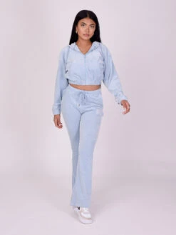 Pantalon évasé En Velours Double Logo