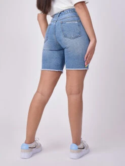 Short En Denim Bord Franc