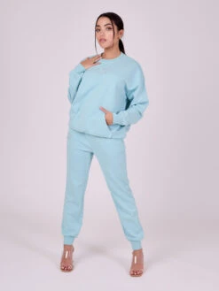 Sweat Col Rond Broderie Relief