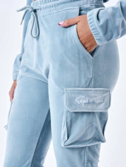 Bas De Jogging Cargo En Velours Signature