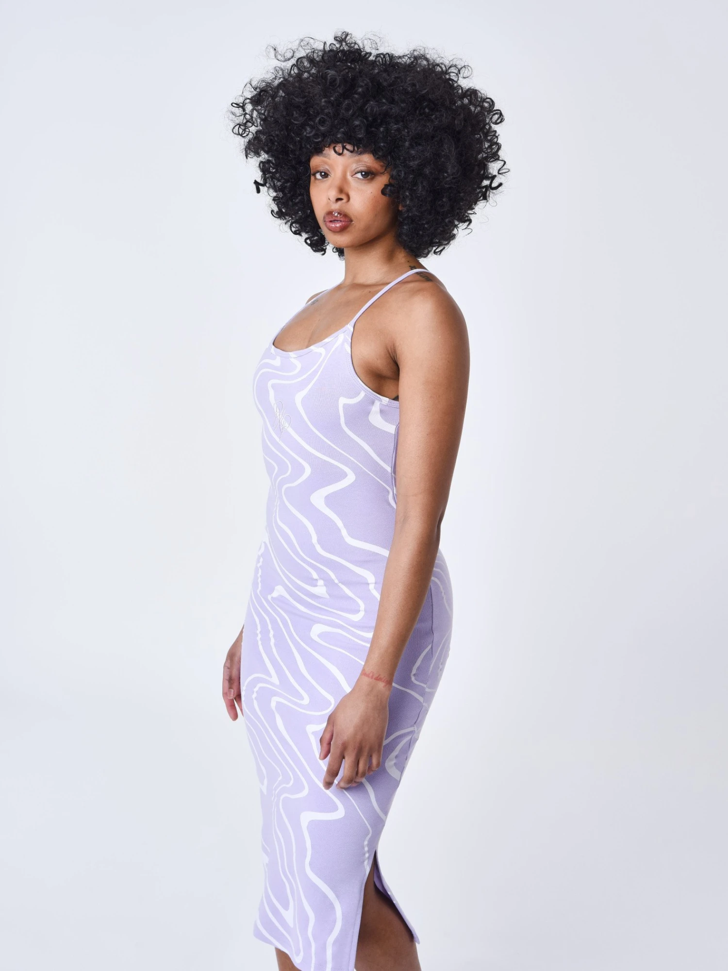 Robe A Bretelle Effet Ecume â Image 3