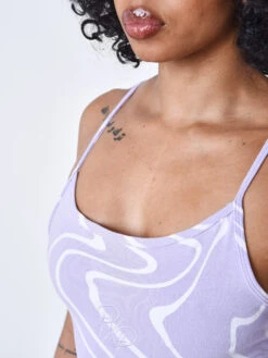 Robe A Bretelle Effet Ecume