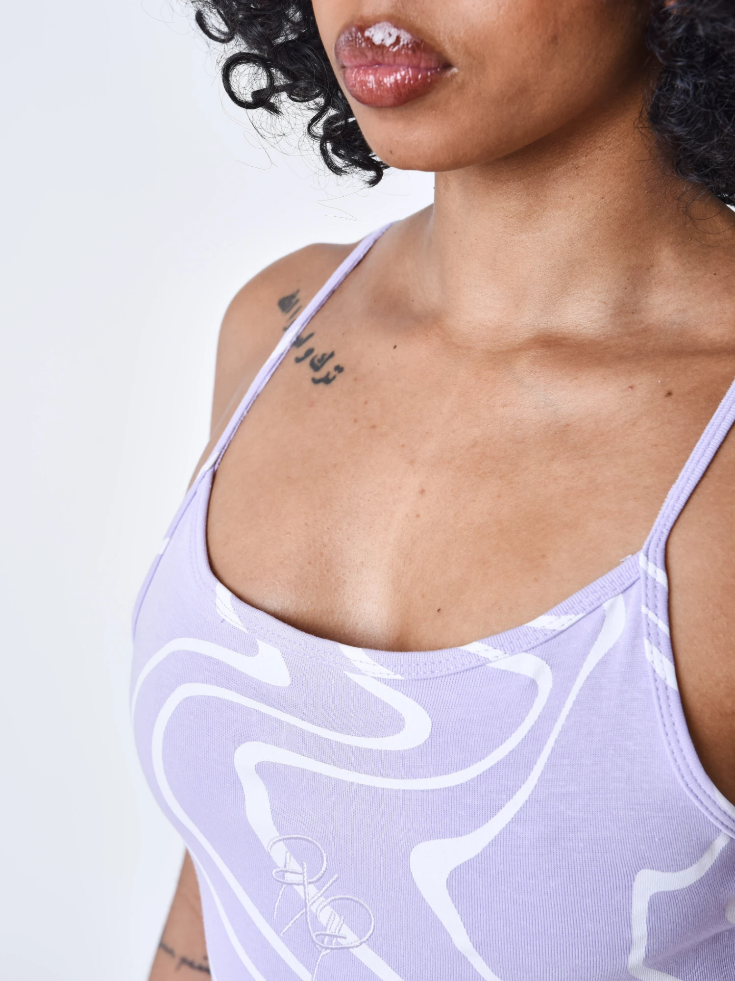 Robe A Bretelle Effet Ecume