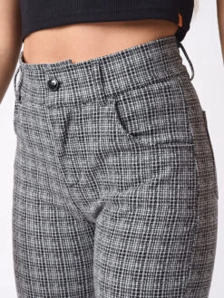 Pantalon évasé Motif Carreaux