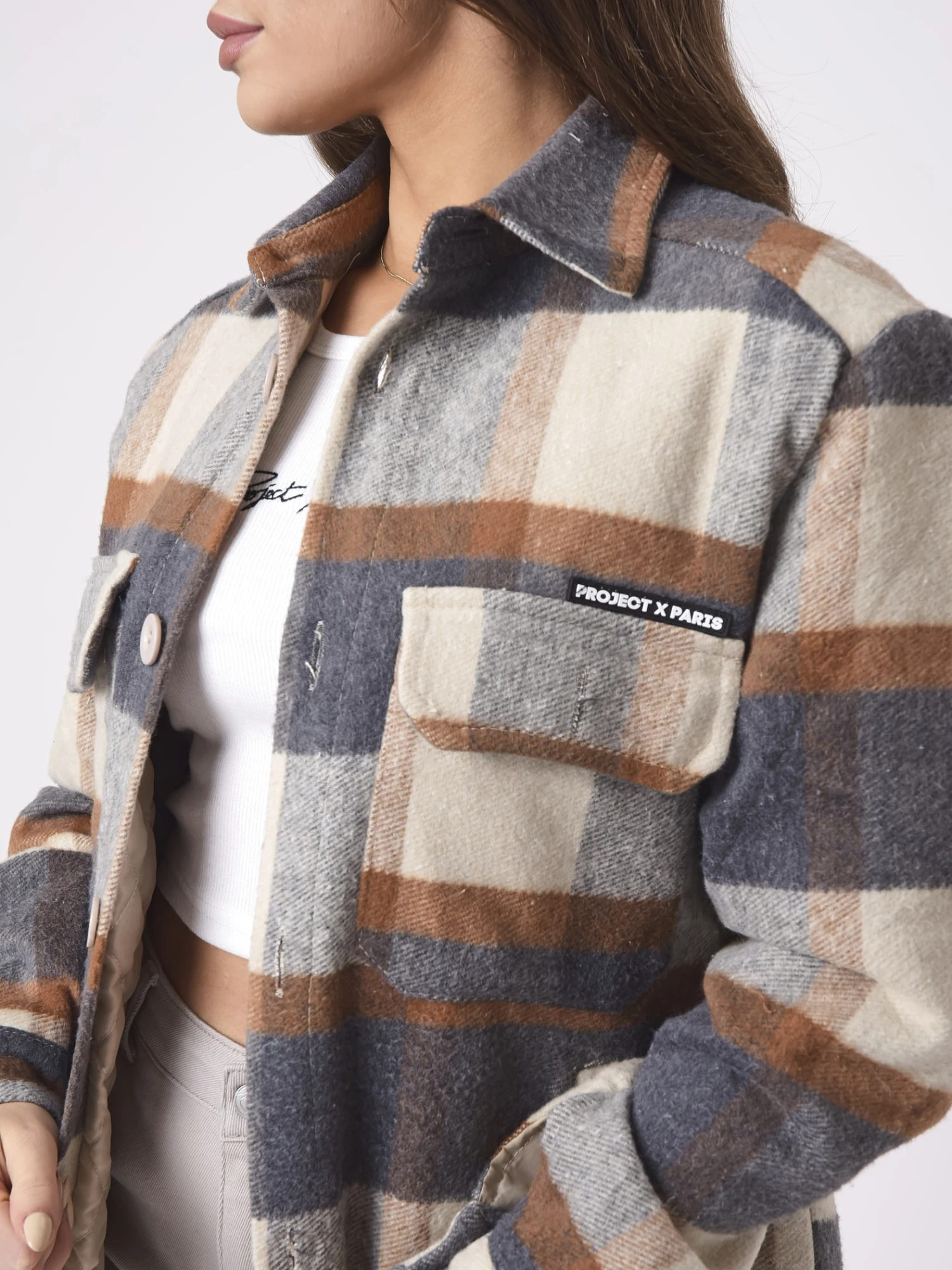 Surchemise Unisexe Motif Large Carreaux – Image 2