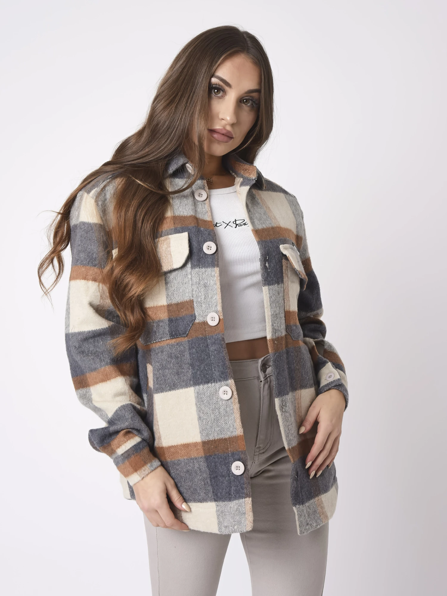 Surchemise Unisexe Motif Large Carreaux – Image 5