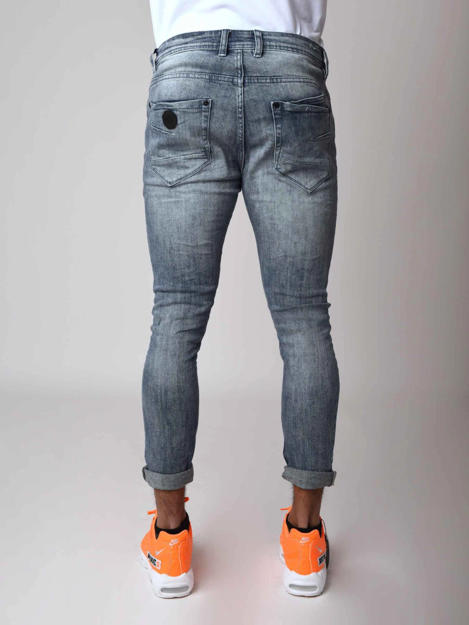 Jean Bleu Délavé Coupe Skinny – Image 2