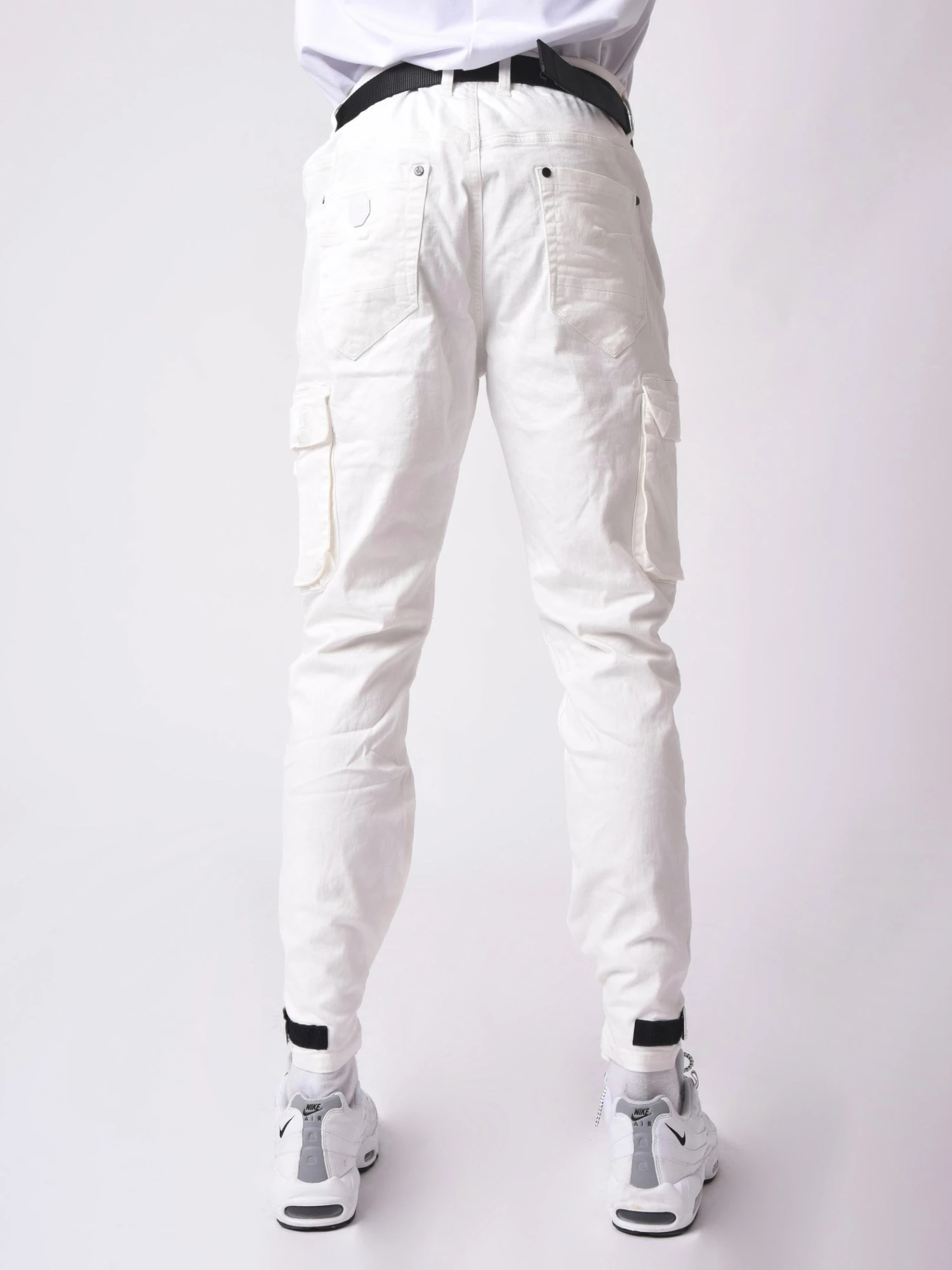 Jean Cargo Poches Et Sangle De Resserrement En Bas – Image 3