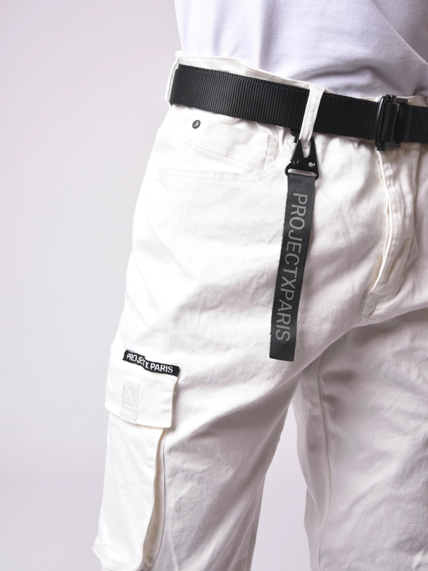 Jean Cargo Poches Et Sangle De Resserrement En Bas