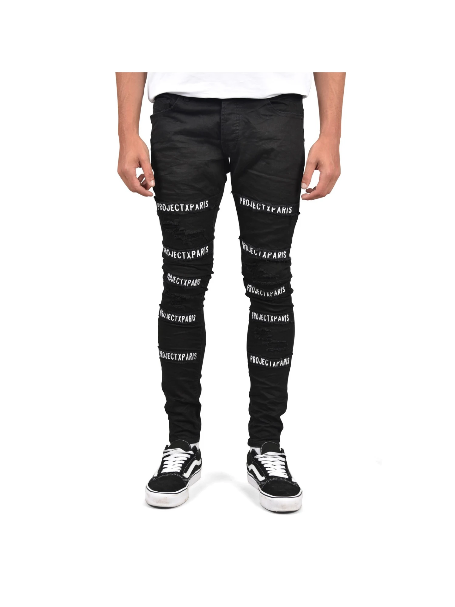 Jean Noir Skinny Avec Patchs – Image 3