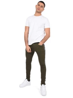 Jean Skinny Bandes Bicolores