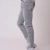Jean Skinny Fit Basic Déchiré Gris