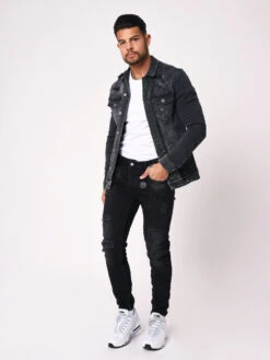 Jean Skinny Noir Effet Usé