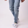 Jean Skinny Bleu Délavé Avec Trou