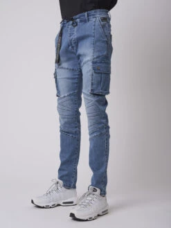 Jean Slim Poche Côté Surpiqure Biker