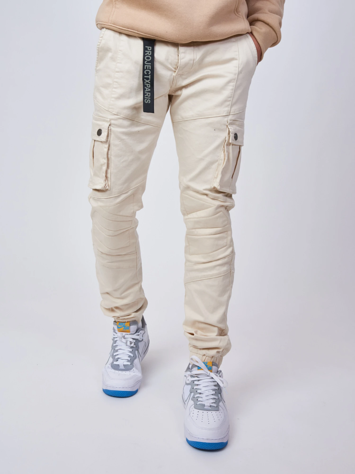 Jean Slim Style Cargo Détail Surpiqure – Image 2