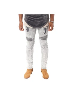 Jeans Délavé Slim Effet Destroy