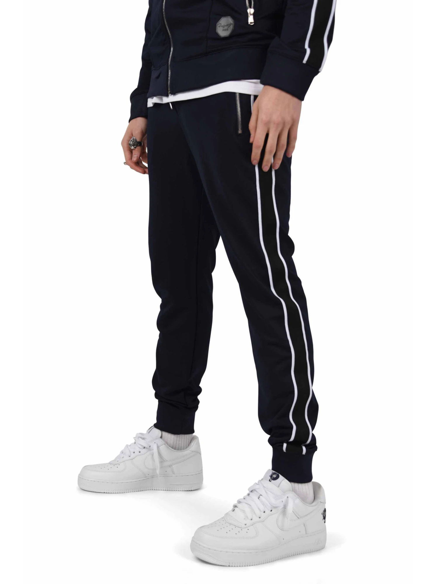 Pantalon De Jogging Bandes Latérales Bicolores Contrastantes – Image 4
