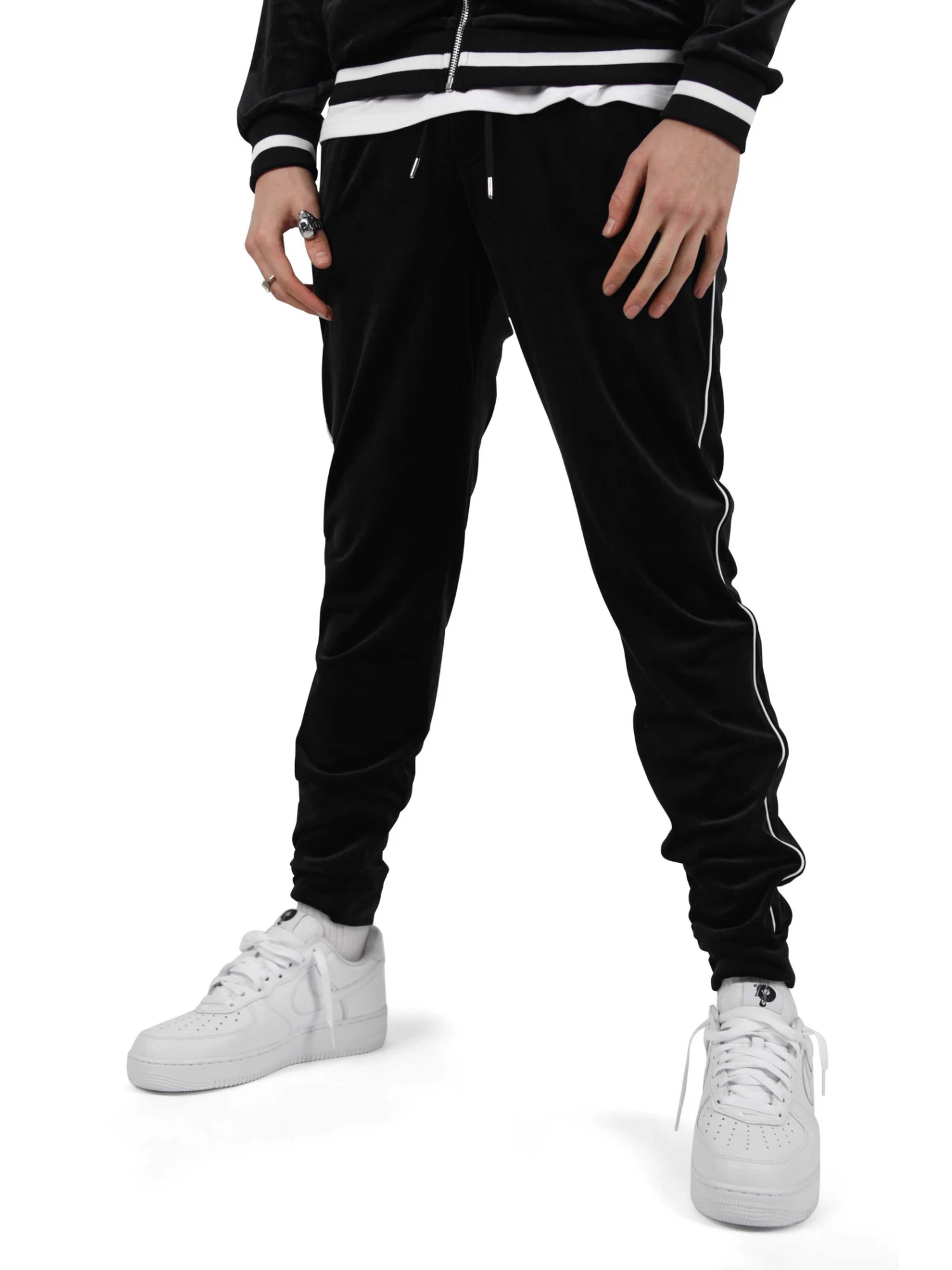 Pantalon Jogging Velvet à Liserés – Image 2