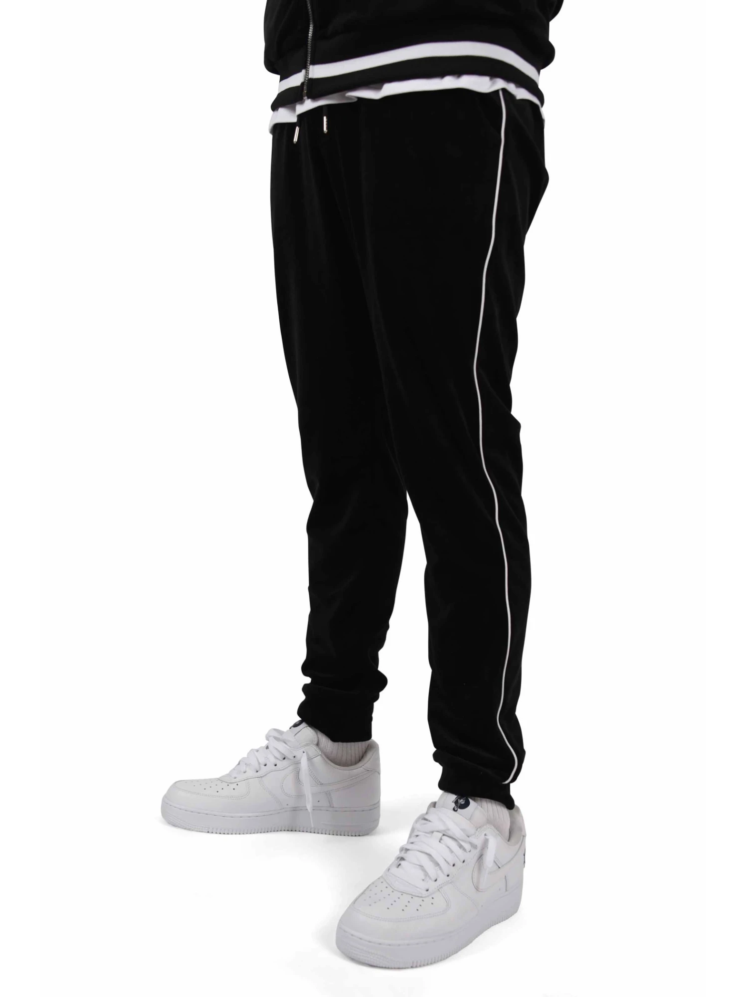 Pantalon Jogging Velvet à Liserés – Image 3