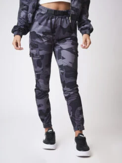 Pantalon Style Cargo Biker Motif Camouflage