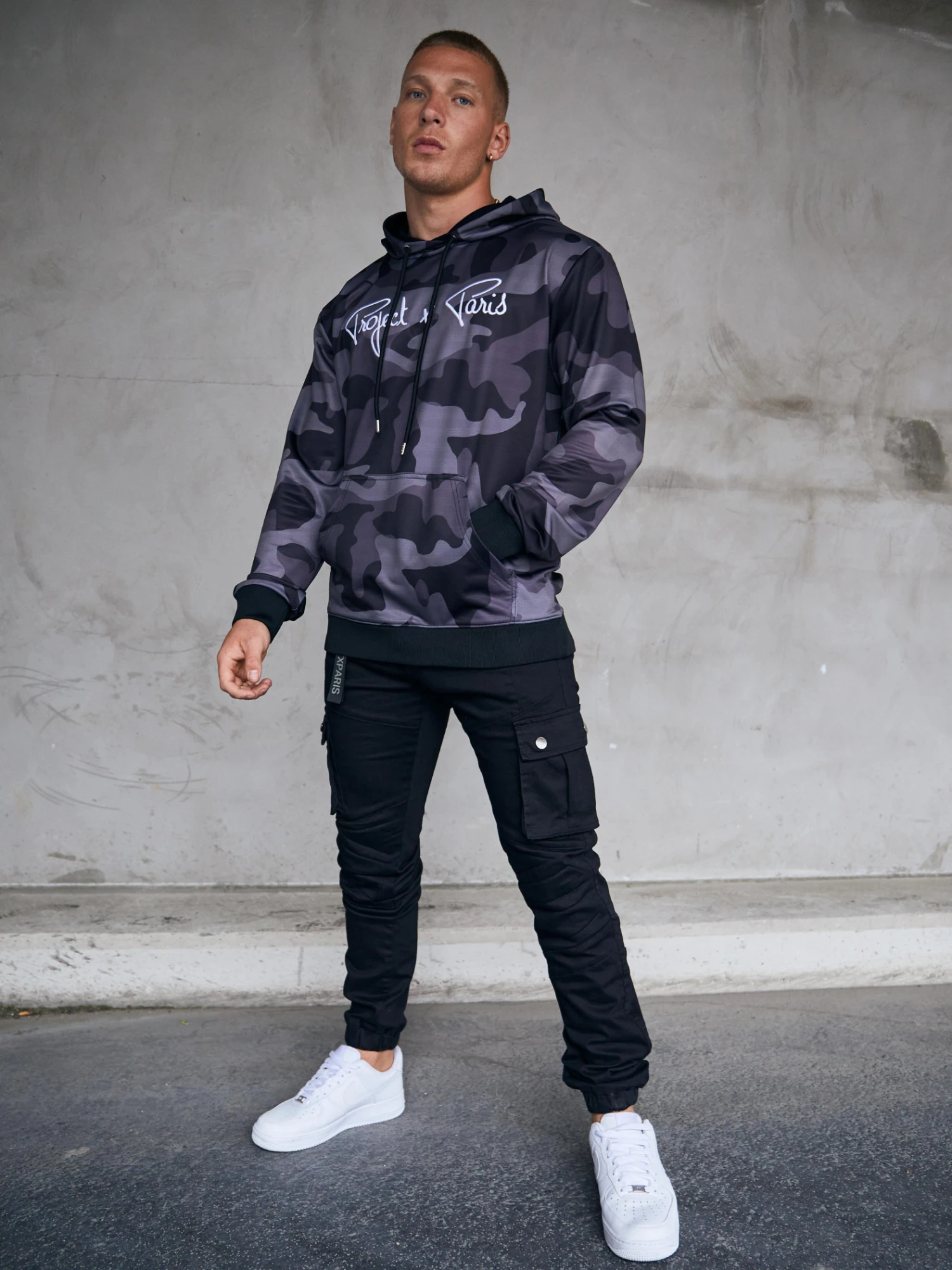 Sweat à Capuche Motif Camouflage Avec Broderie Logo Project X Paris – Image 5