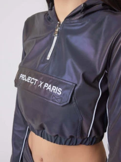 Sweat Capuche Enfilable à Piping