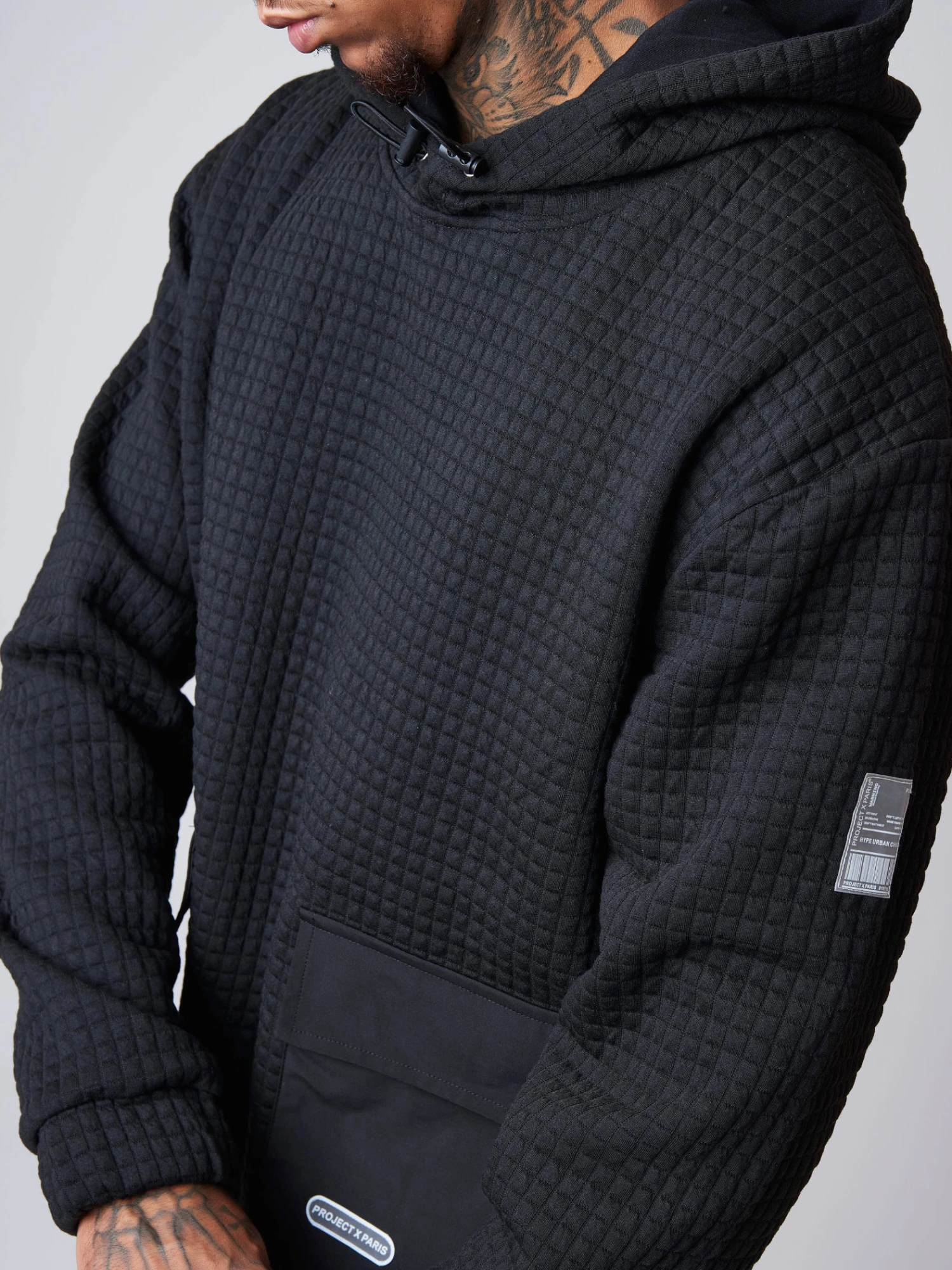 Sweat Capuche Loose Matelassage Carré – Image 5