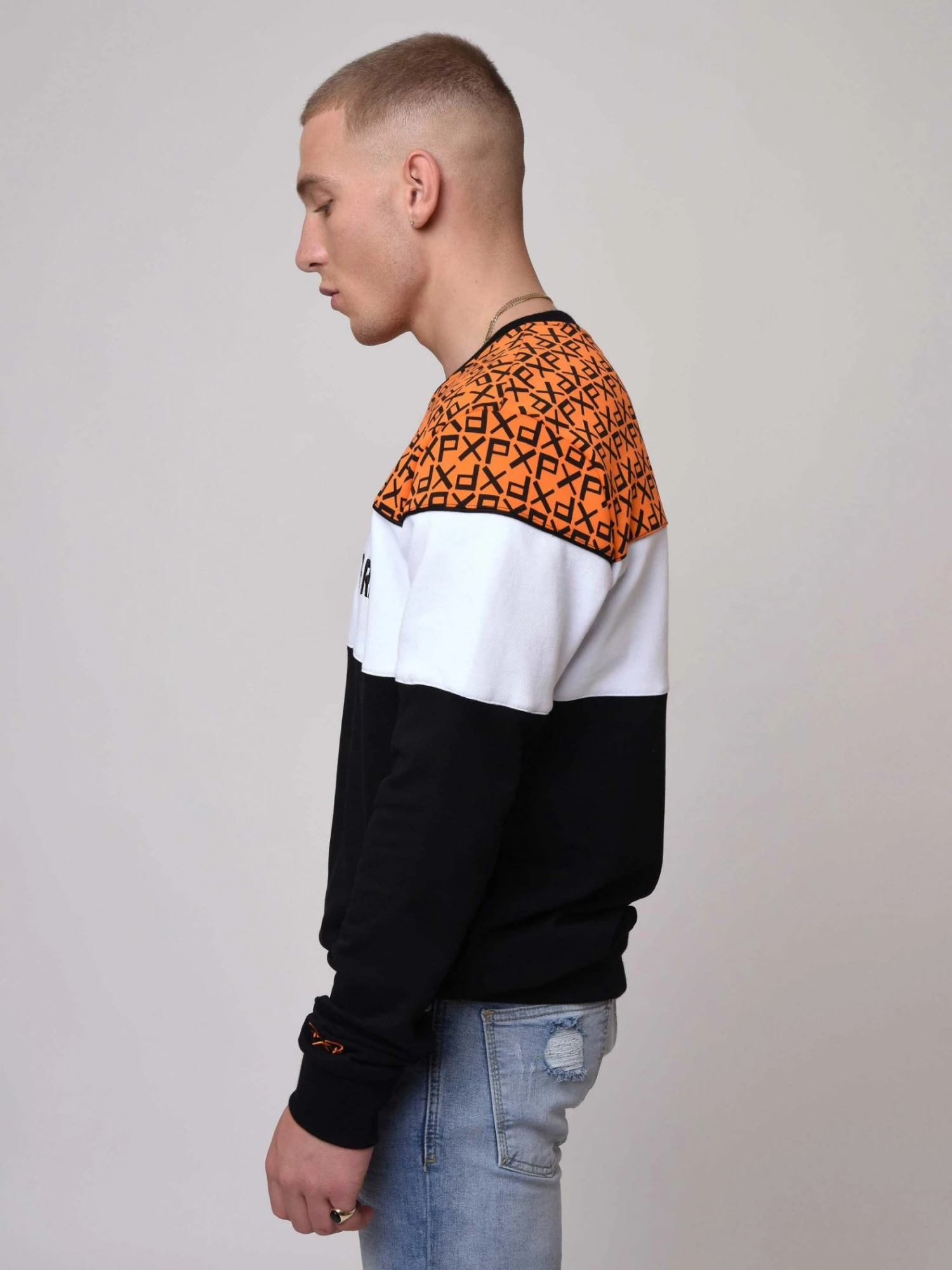 Sweat Col Rond Avec Empiècement PXP All Over Et Broderie Logo – Image 4