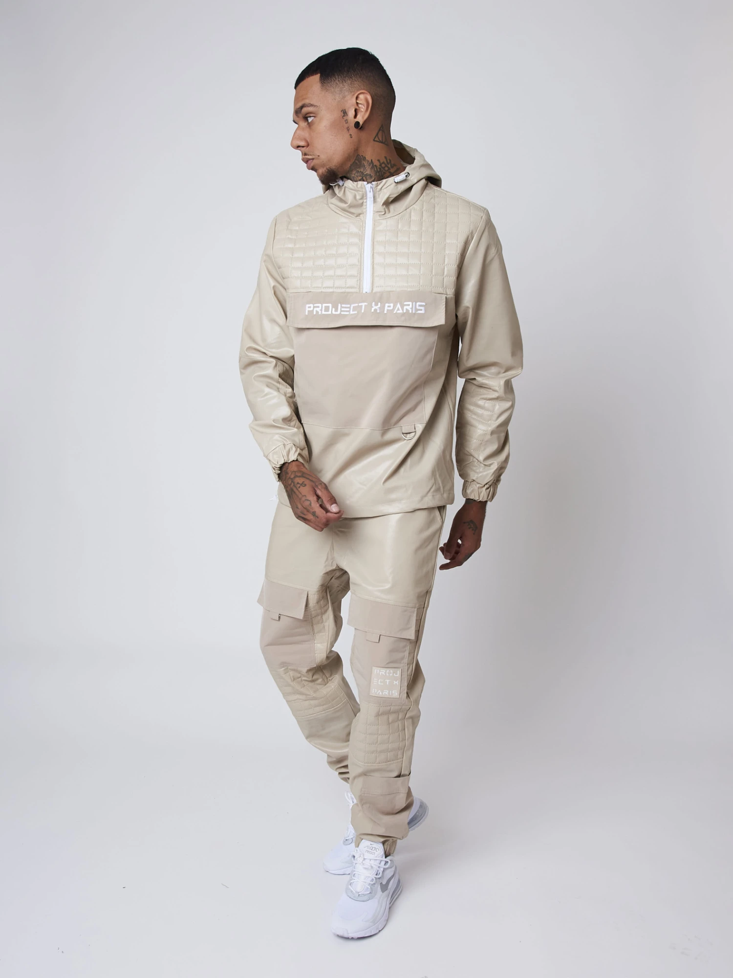 Sweat Enfilable Simili Cuir Empiècement Matelassé – Image 2