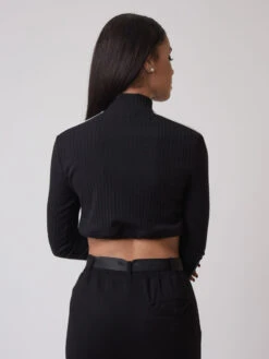 Sweatshirt Crop élastique