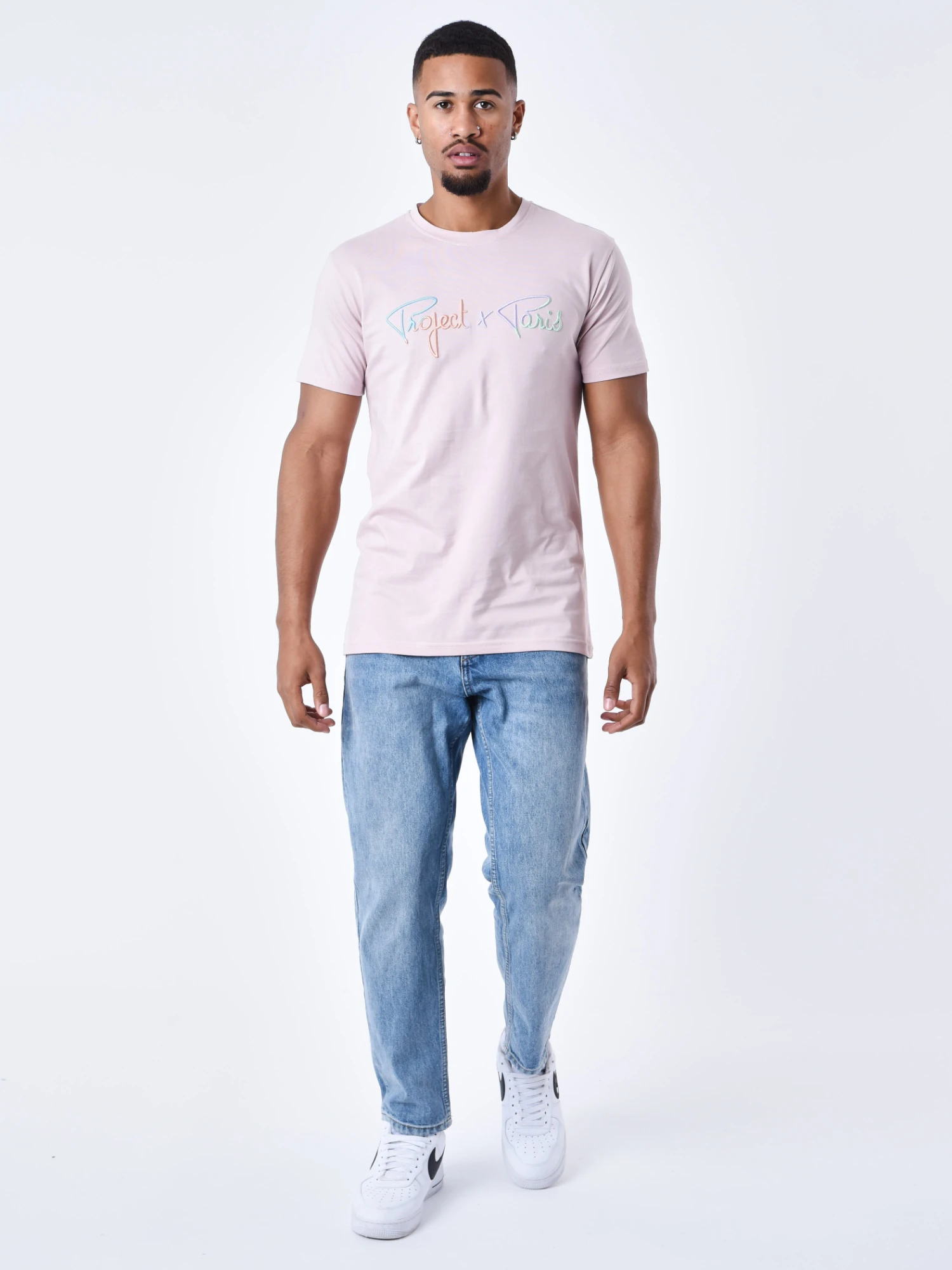 T-shirt Signature Logo Arc-en-ciel Broderie – Image 2