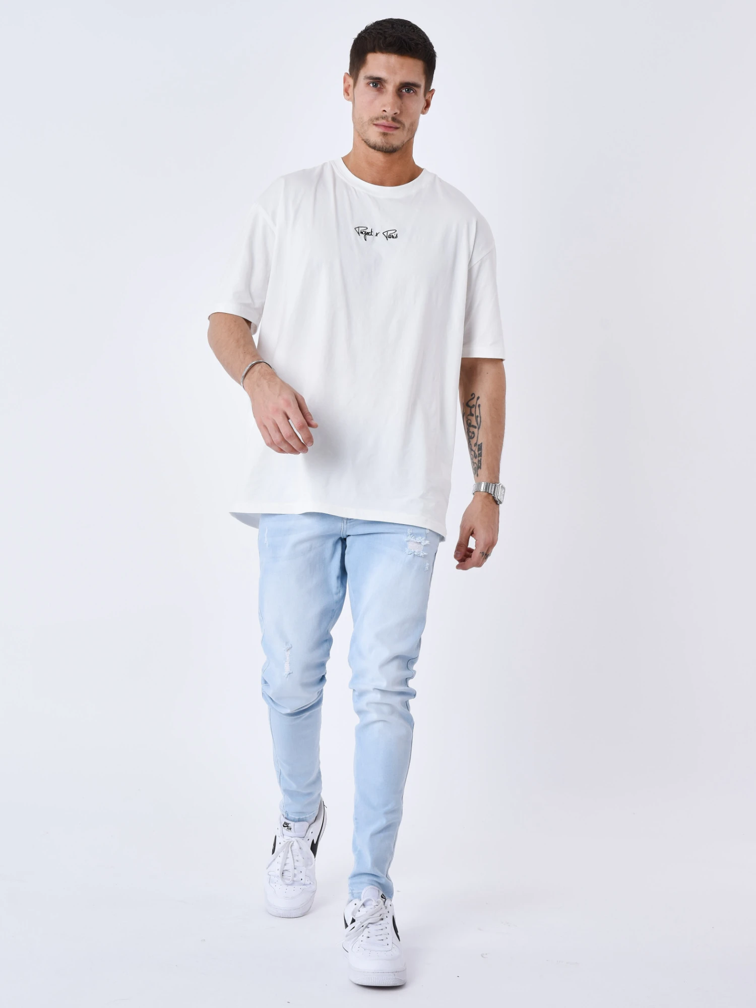 Jean Slim Déchiré Avec Trous – Image 2