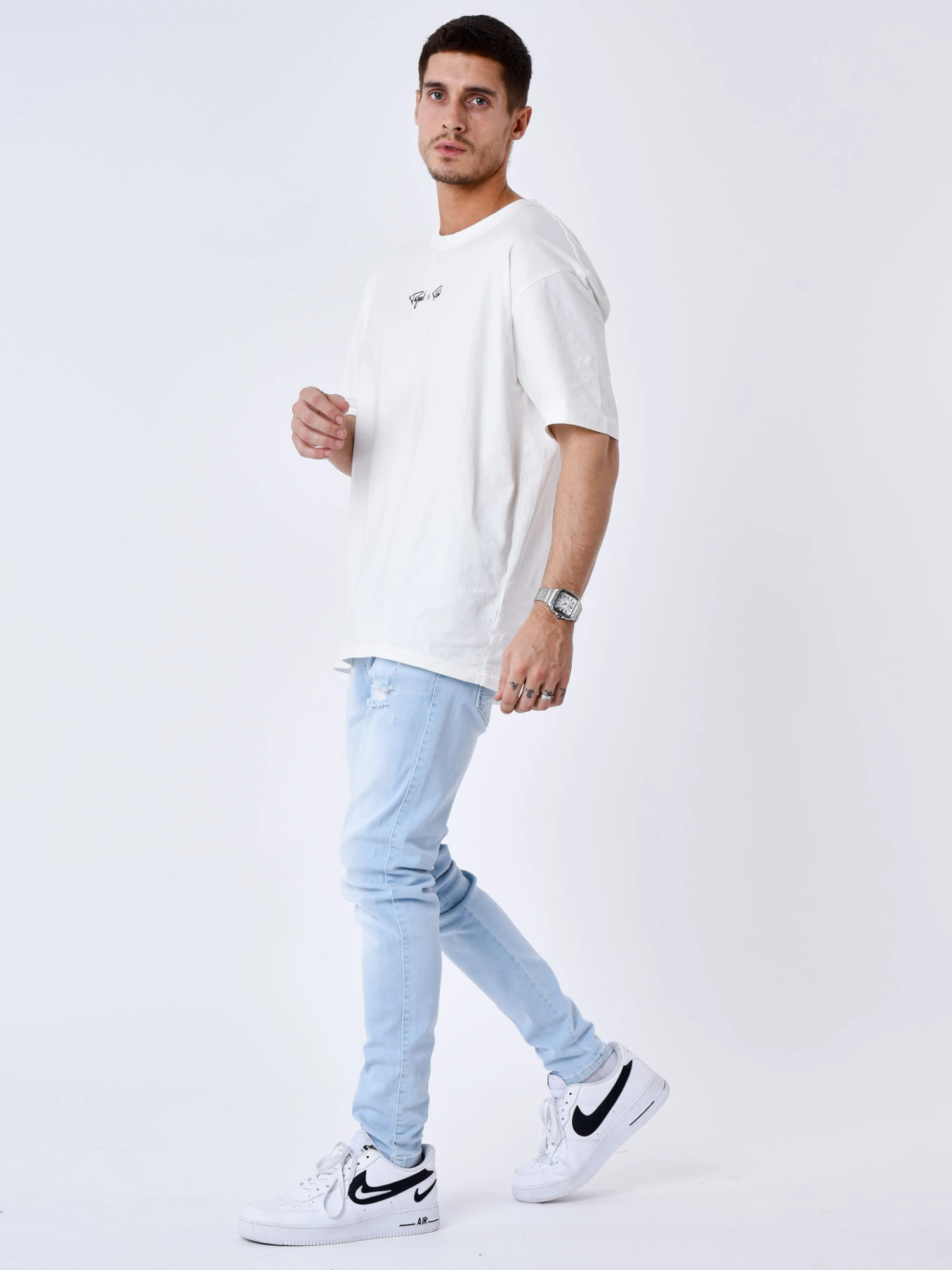 Jean Slim Déchiré Avec Trous – Image 4