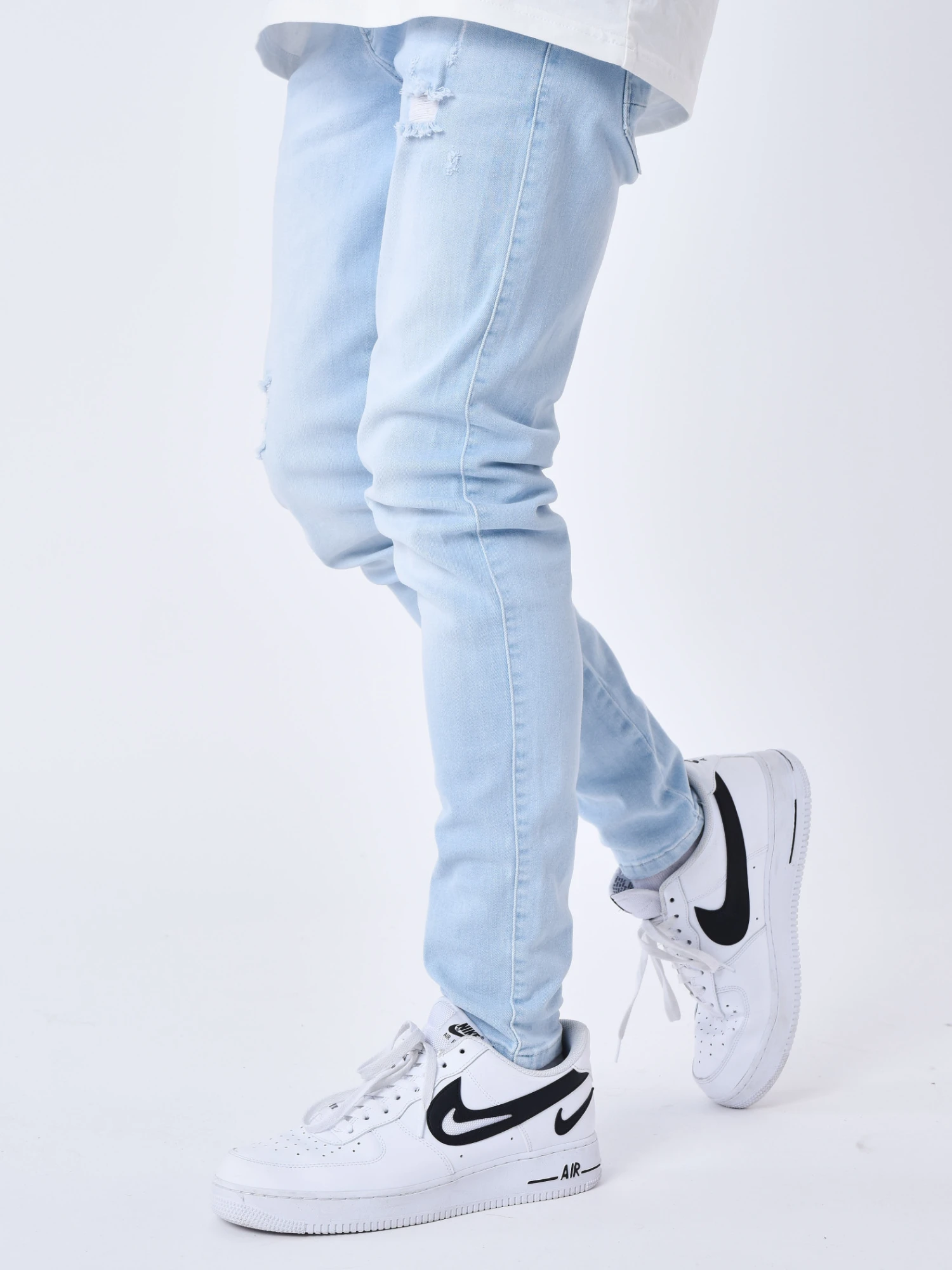 Jean Slim Déchiré Avec Trous