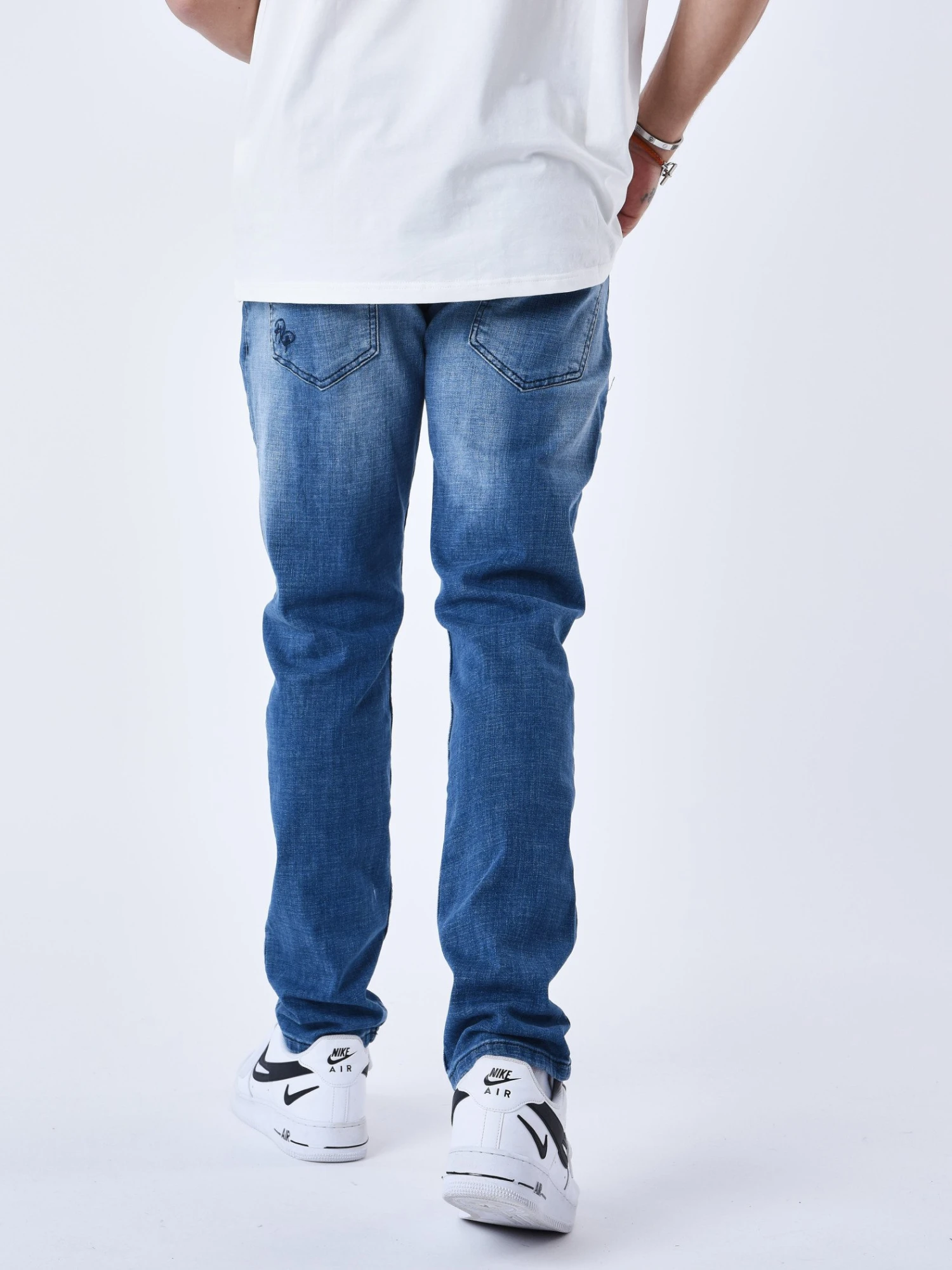 Jean Regular Déchiré Avec Trous – Image 4