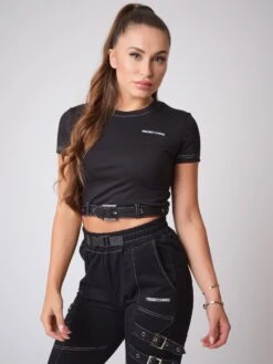 Tee-shirt Court Avec Ceinture