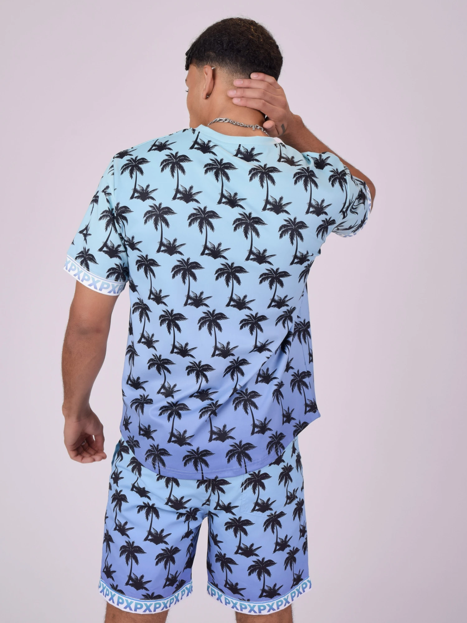 Tee-shirt Imprimé Palmier Dégradé – Image 2