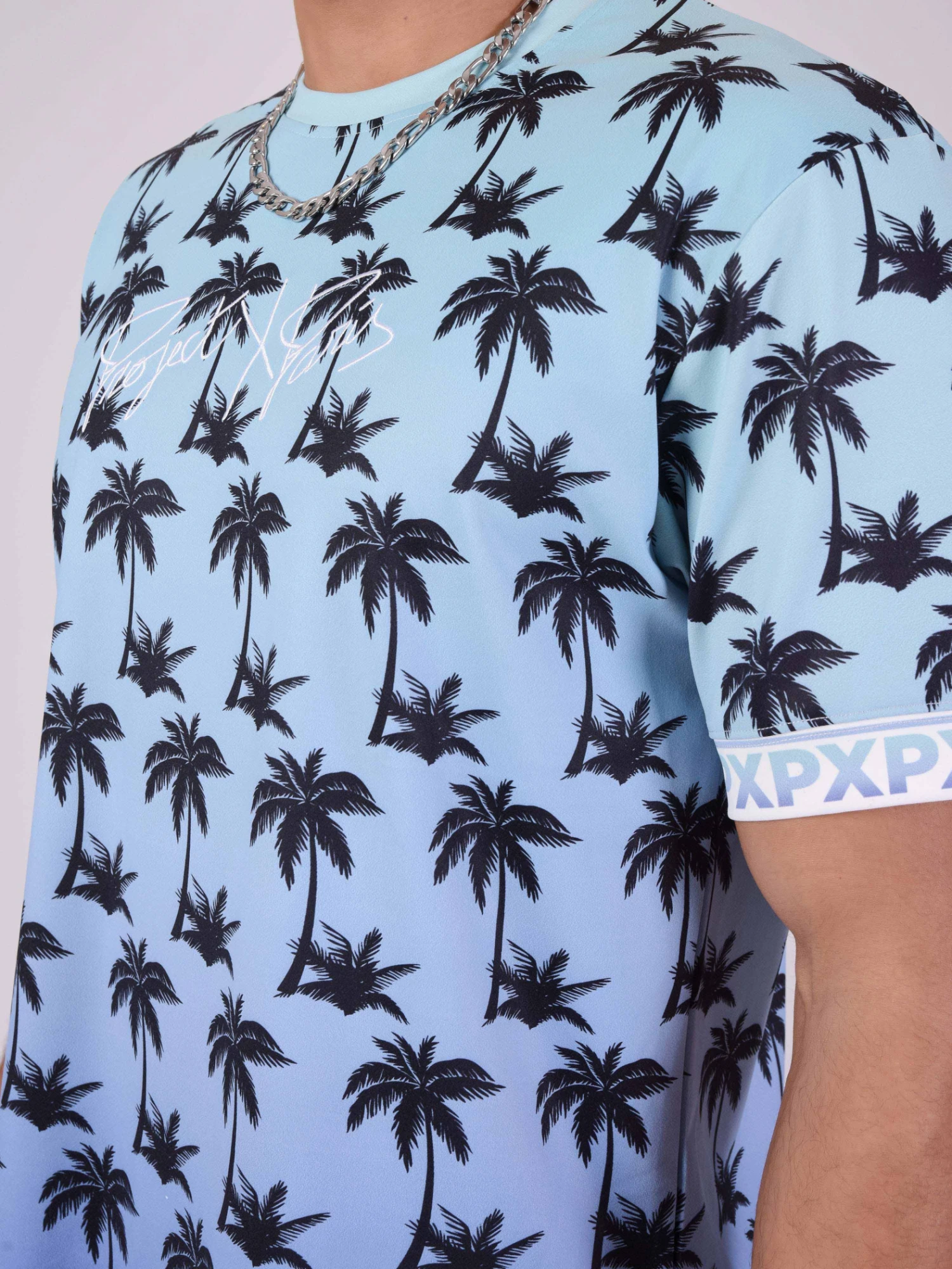Tee-shirt Imprimé Palmier Dégradé – Image 5