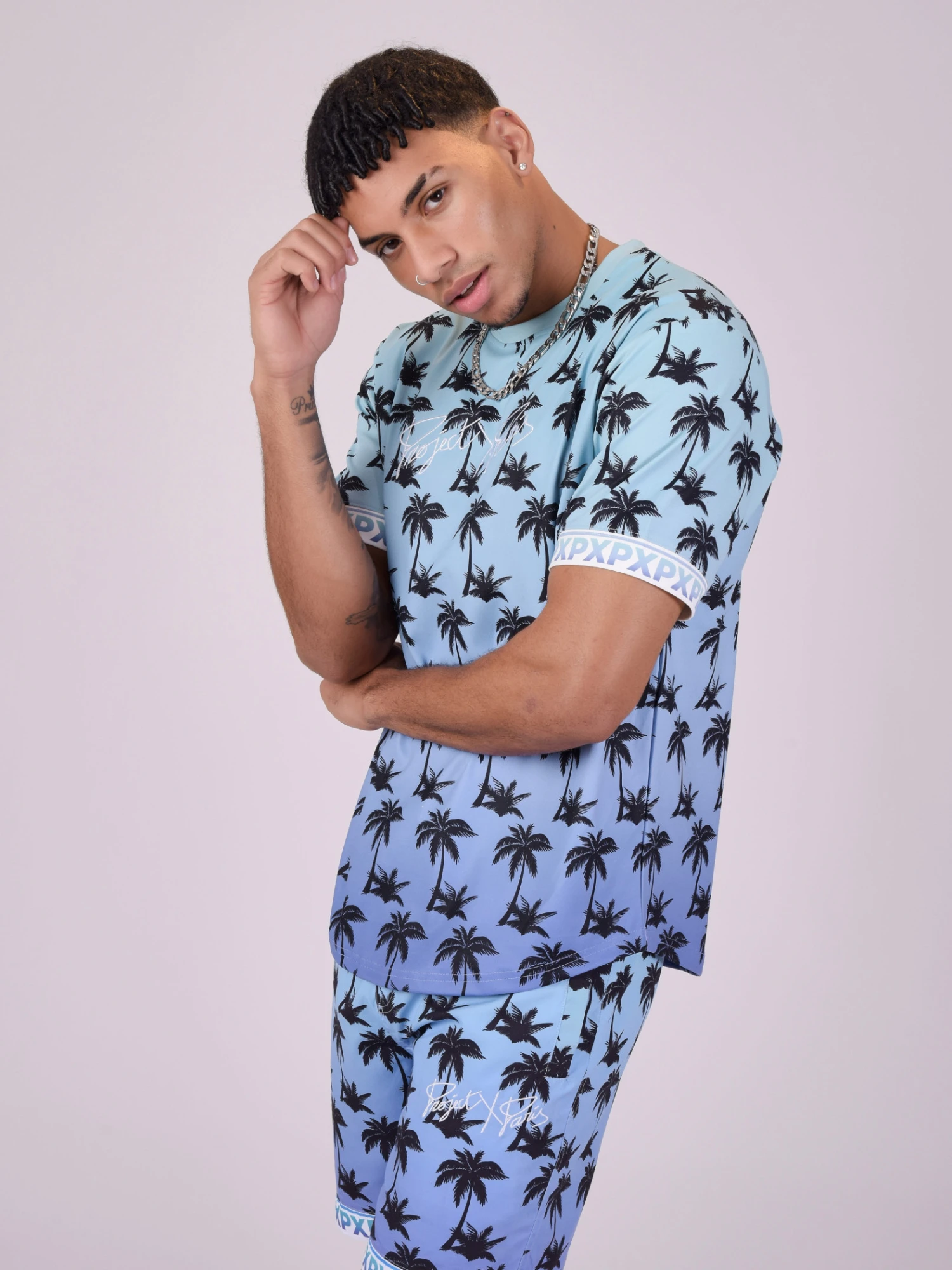 Tee-shirt Imprimé Palmier Dégradé – Image 6