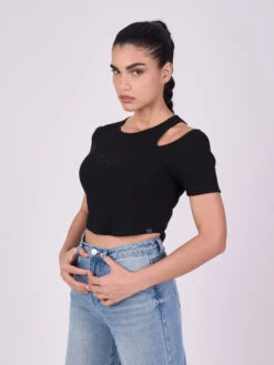 Top Asymétrique Manches Courtes