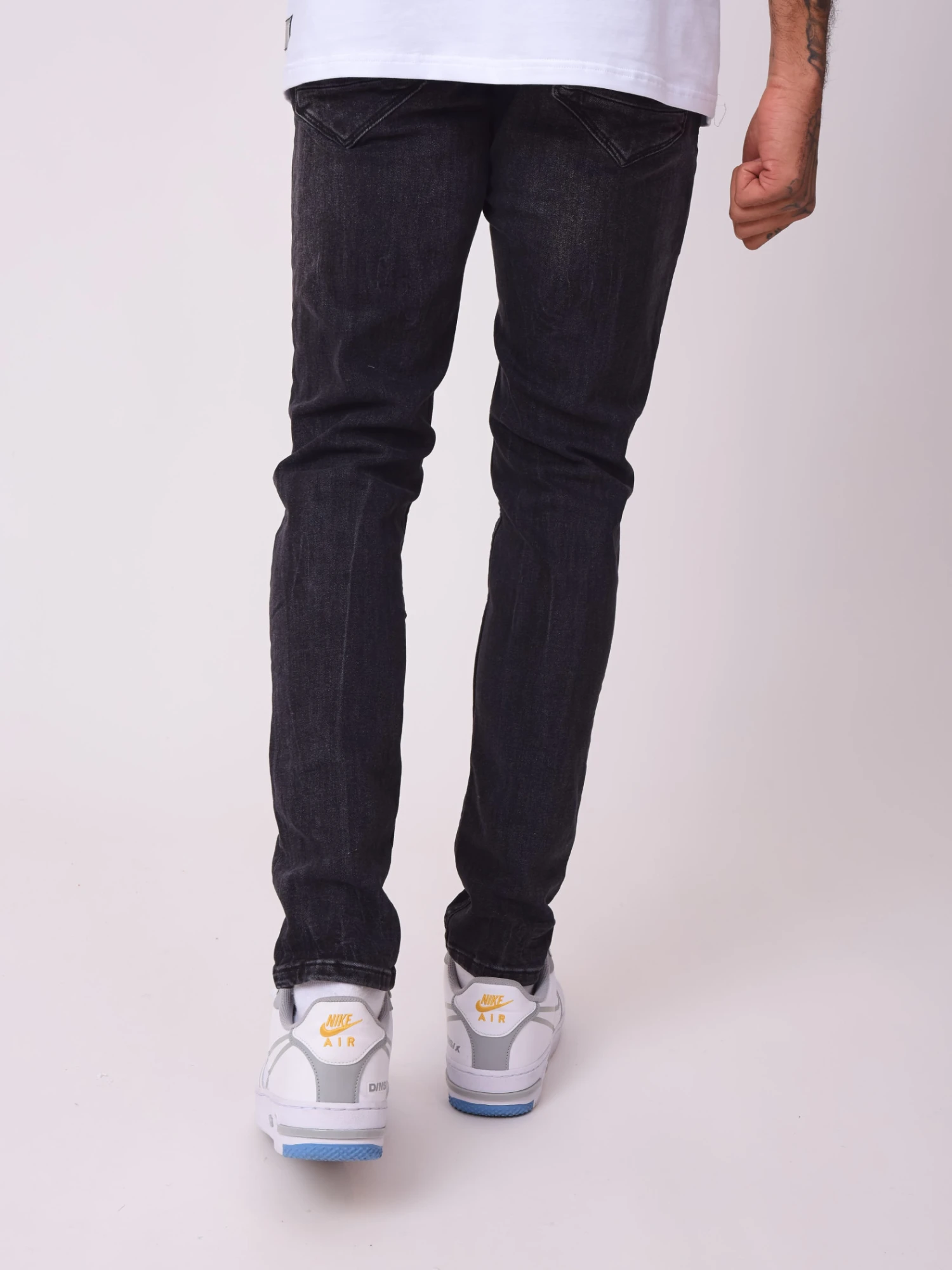 Jean Uni Skinny Gris Foncé – Image 3